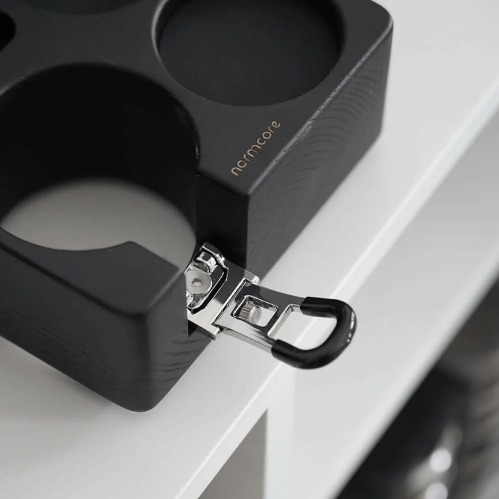 Normcore Kompakt Espresso Tamper Station Sort Asketræ 58 mm